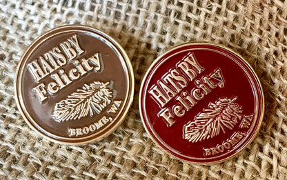 Hats by Felicity lapel pins
